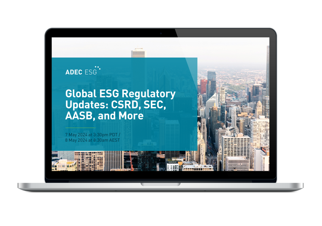 Global ESG Regulatory Updates Webinar banner